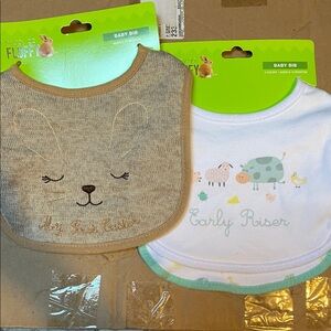 Fluff Baby Easter Bib Set - 3 Count NWT
